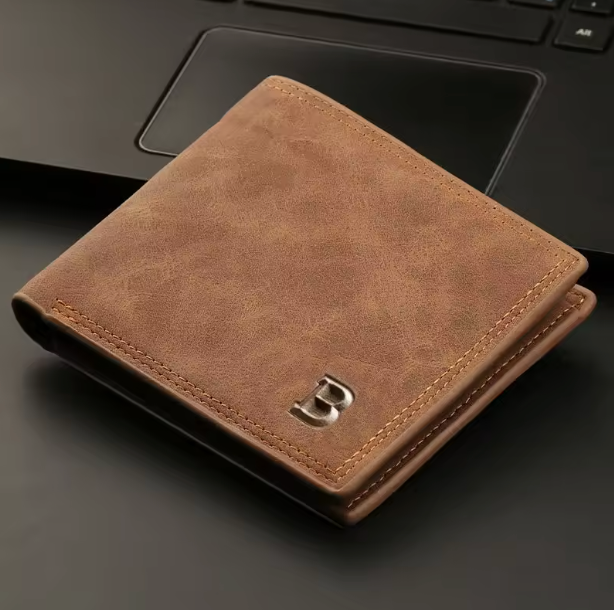 Heritage Vault Collection - Premium Vintage Men’s Leather Bifold Wallet with Slim Card Slots, Zippered Coin Pocket & Retro Stitch Detailing