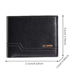 Executive Lychee Series - Luxe PU Leather Men’s Compact Bifold Wallet with Multi-Card Capacity and Soft-Grain Finish