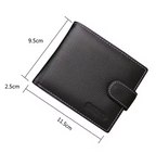 Vintage Heritage Collection - Men’s Genuine Leather Bifold Wallet with Zippered Coin Pocket, Secure Buckle Closure & Photo ID Sleeve
