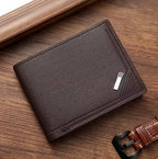 MetroSlim Executive Series - Men’s Premium Top-Grain Leather Bifold Wallet with Integrated Money Clip & RFID-Safe Card Slots
