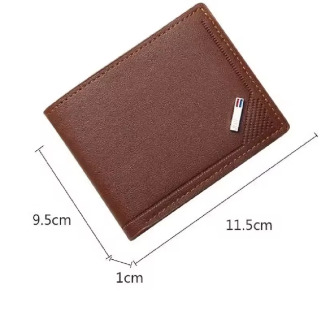 MetroSlim Executive Series - Men’s Premium Top-Grain Leather Bifold Wallet with Integrated Money Clip & RFID-Safe Card Slots
