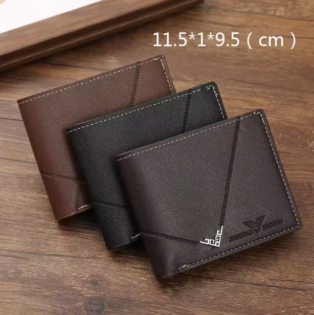 AeroClip Slim Series - Men’s Ultra-Slim Leather Bifold Wallet with Integrated Money Clip, RFID-Blocking Card & ID Slots