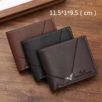 AeroClip Slim Series - Men’s Ultra-Slim Leather Bifold Wallet with Integrated Money Clip, RFID-Blocking Card & ID Slots