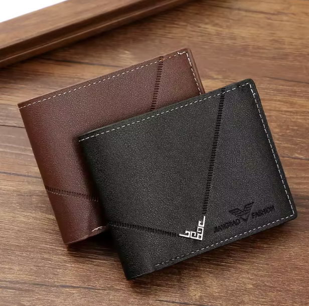 AeroClip Slim Series - Men’s Ultra-Slim Leather Bifold Wallet with Integrated Money Clip, RFID-Blocking Card & ID Slots
