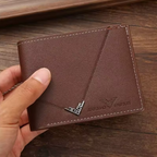 AeroClip Slim Series - Men’s Ultra-Slim Leather Bifold Wallet with Integrated Money Clip, RFID-Blocking Card & ID Slots