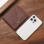 AeroClip Slim Series - Men’s Ultra-Slim Leather Bifold Wallet with Integrated Money Clip, RFID-Blocking Card & ID Slots