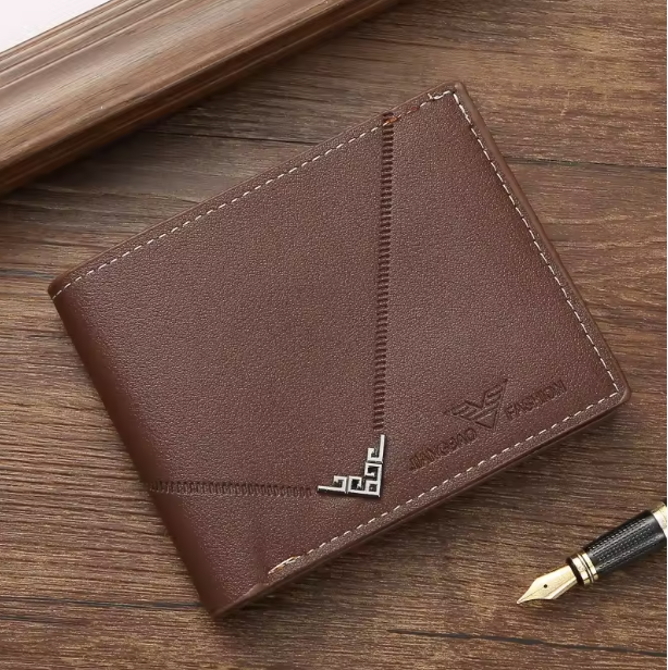 AeroClip Slim Series - Men’s Ultra-Slim Leather Bifold Wallet with Integrated Money Clip, RFID-Blocking Card & ID Slots