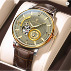 Imperium Classic - Men's Luxury Watch with Stainless Steel & Leather Build, Date Display & Chronograph Features