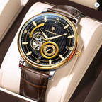 Imperium Classic - Men's Luxury Watch with Stainless Steel & Leather Build, Date Display & Chronograph Features