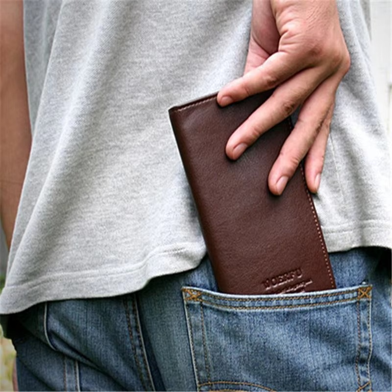 Soft PU Leather Long Wallet With Multiple Card Slots Classic Design