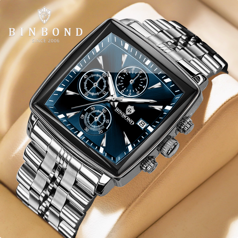 PrestigeChrono - CylaLuxe High-End Modern Watches for Men - Binbond Chronograph