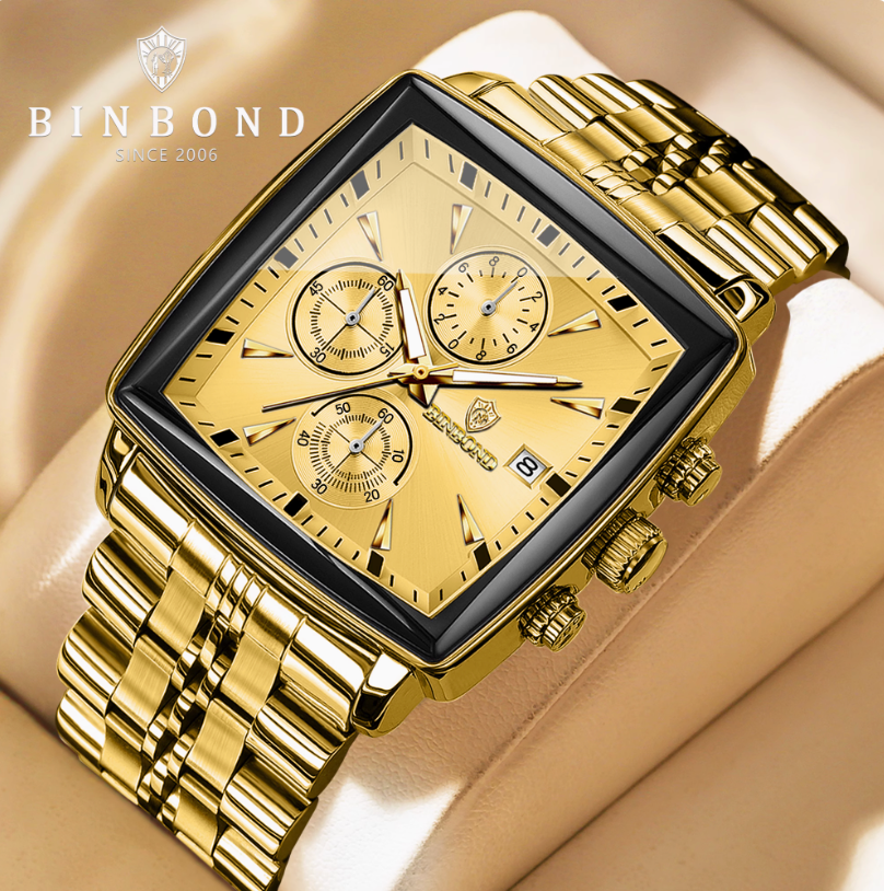 PrestigeChrono - CylaLuxe High-End Modern Watches for Men - Binbond Chronograph