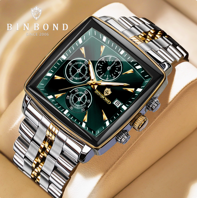 PrestigeChrono - CylaLuxe High-End Modern Watches for Men - Binbond Chronograph