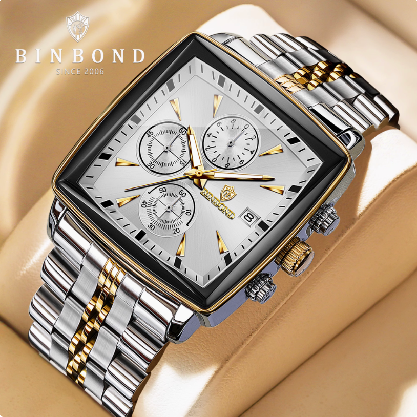 PrestigeChrono - CylaLuxe High-End Modern Watches for Men - Binbond Chronograph