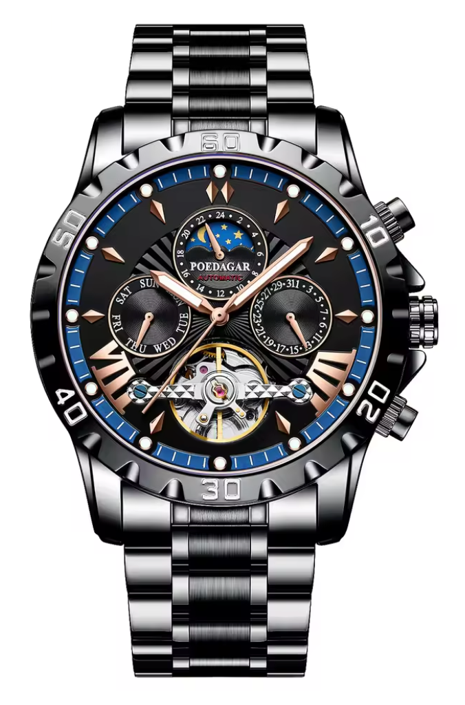 Titan Chrono X - CylaLuxe Luxury Men's Chronograph Watch Gold & Silver
