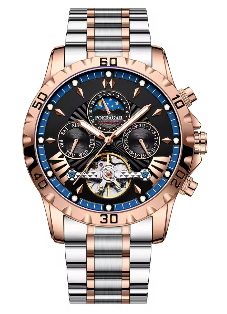 Titan Chrono X - CylaLuxe Luxury Men's Chronograph Watch Gold & Silver