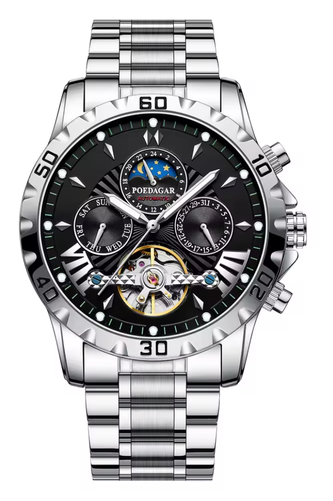 Titan Chrono X - CylaLuxe Luxury Men's Chronograph Watch Gold & Silver