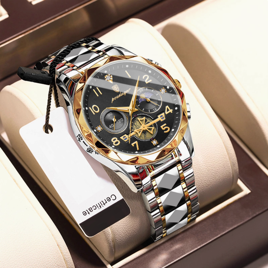 Aeterna Tempus - CylaLuxe Luxury Men's Automatic Watch Gold & Silver