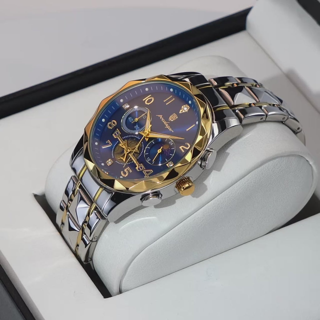 Aeterna Tempus - CylaLuxe Luxury Men's Automatic Watch Gold & Silver