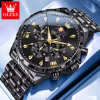 Moonphase Chrono Pro 7-Series - Moonphase Chronograph Quartz Watch for Men – Stainless Steel, Multifunction & Waterproof